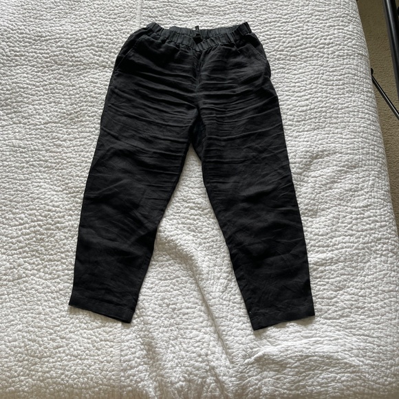 Eileen Fisher Linen Tapered Pant - Picture 1 of 4